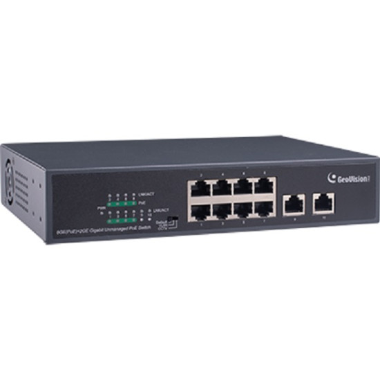 GV-APOE0810-V2 Geovision Long Distance 8-port 10/100/1000Mbps Unmanaged PoE Switch