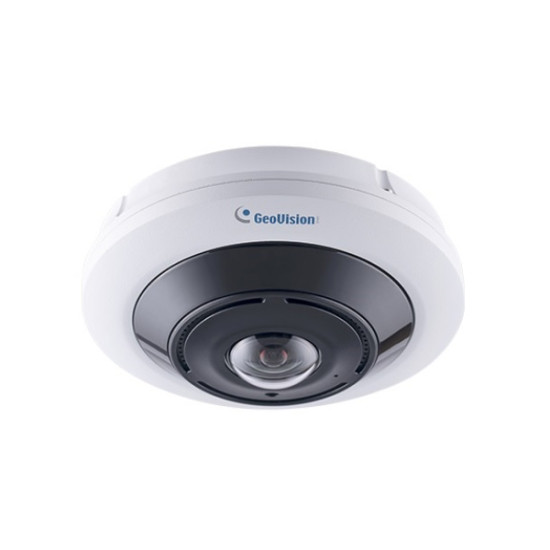 GV-RFER12700 Geovision 1.6mm 15FPS @ 12MP Outdoor IR Day/Night WDR Fisheye IP Security Camera 12VDC/PoE